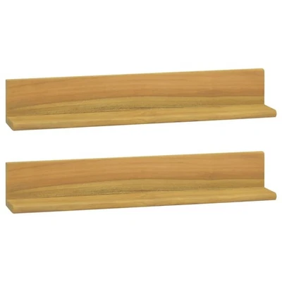 Set Mensole da Parete 2 pz in Legno Massello di Teak Misure Diverse vidaXL - Immagine 1 di 3
