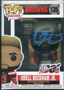 Odell Beckham Jr. Signed/Auto Funko Pop #135 Browns BAS COA - Picture 1 of 6