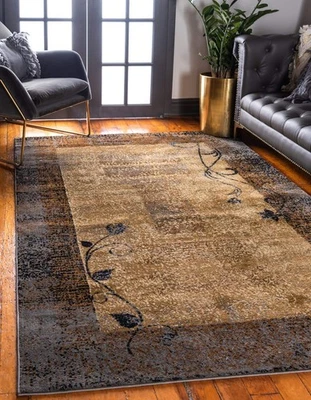 Barista Collection Area Rug - Excelsa (9' x 12' Rectangle, Beige/ Brown) - Image 1 of 4