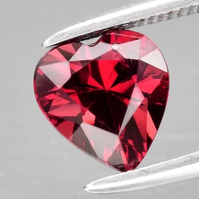 Piedra preciosa granate rodolita rosa púrpura natural corazón 1,26 quilates 6,8 x 6,5 mm, África Foto 1 de 4