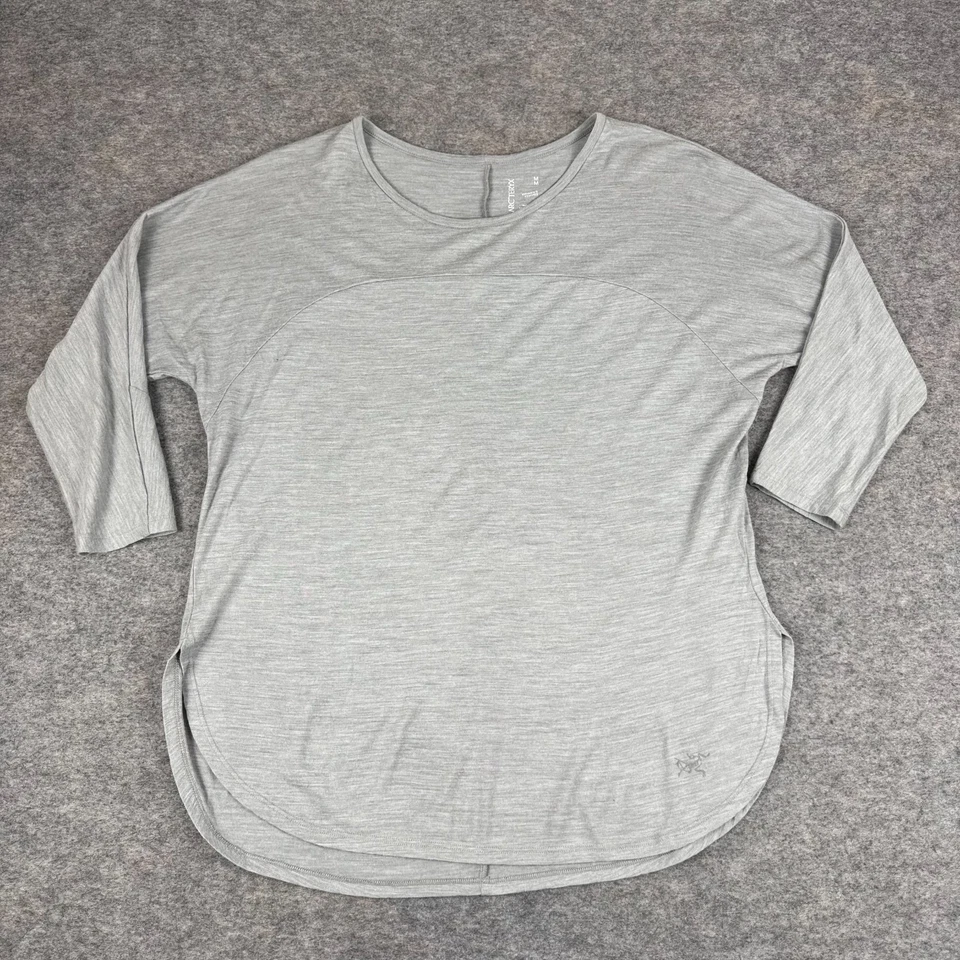 Camisa Top ARC'TERYX Joni Manga 3/4 Gris Mujer Mediana M * Foto 1 de 4