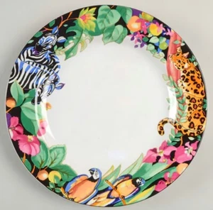 8 vitromaster Rain Forest Jungle Animals salad plates, used, 7 1/4” - Picture 1 of 1