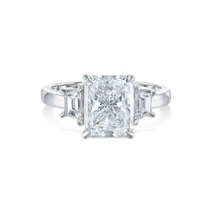 Diamond Ring VVS2 E 2.50 Ctw Lab Created 18k White Gold IGI Certified Best Price - Picture 1 of 7
