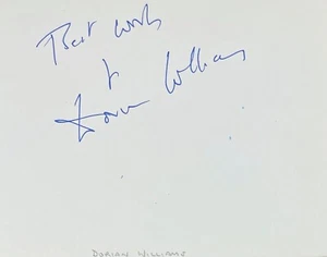 DORIAN WILLIAMS Autograph Signed ALBUM PAGE 4 1/4" x 5 1/2" Equestrian AUTHOR - Picture 1 of 4