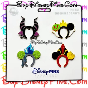 Juego de 4 prendedores diademas para orejas de villanos Disney lote a granel. - Imagen 1 de 5
