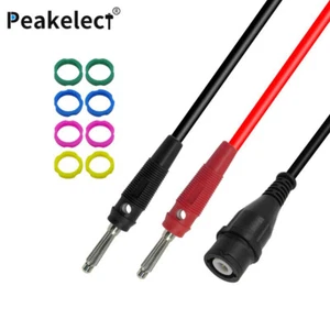 Peakelect BNC Male to Dual 4mm Stackable Banana Plug Test Lead for Oscilloscope - Picture 1 of 7