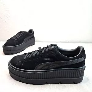 Puma Fenty Rihanna Platform Sneakers Sz 9 Black Suede Y2K Retro Creeper Shoe - Picture 1 of 11