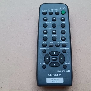 Sony Remote RM SR210 Genuine System Audio Tape Deck CD MD Game Tuner Used #713 - Picture 1 of 3