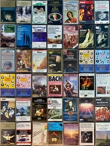 HUGE JOB LOT 42x CLASSICAL CASSETTES **KARAJAN+SOLTI+RUBENSTEIN+ZUKERMAN etc** - Picture 1 of 15
