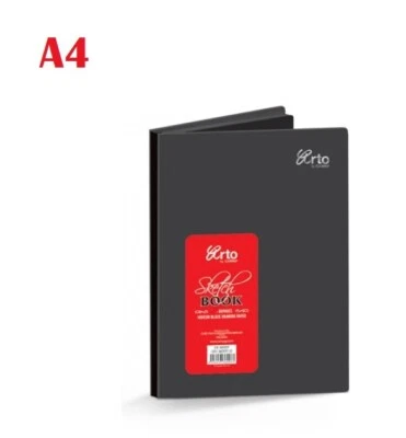 A4 Hard Cover Black Paper Sketch Book - 80 pages - 140gsm - Image 1 of 4