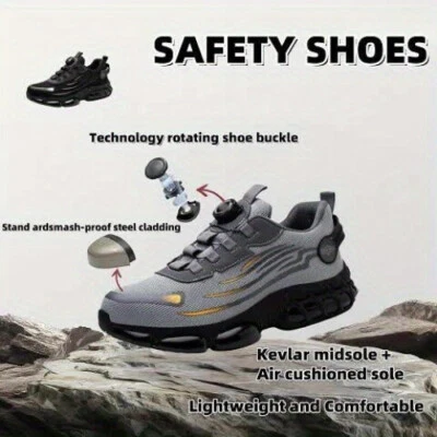 Проколостойкий безопасности работы обувь неразрушимый стальной носок ботинки кроссовки США мужской - Изображение 1 из 4