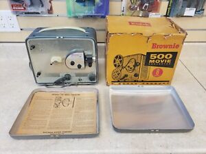 Kodak 8mm Brownie 500 Movie Projector Pre-owned w/ Original Box Free Shipping