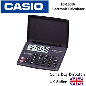 CASIO LC160LV CALCULATOR - Electronic Pocket size with Large Display & Cover - Picture 1 of 3