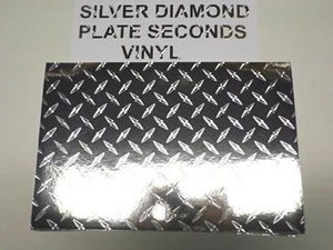 Diamond plate vinyl silver (50 sheets) seconds see description - Picture 1 of 3