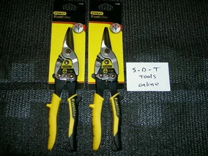 2XSTANLEY AVIATION STRAIGHT CUT TIN SNIPS CUTTERS SHEARS FATMAX MODEL 2-14-563 - Picture 1 of 2