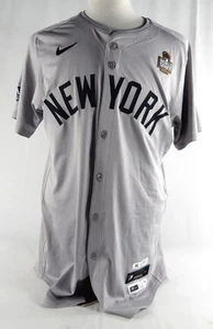 2024 New York Yankees Alex Verdugo #24 Game Issued Grey Jersey World Series Pat - Imagen 1 de 8