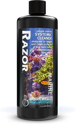 Limpiador sistémico único para acuario de arrecife Brightwell Aquatics Razor Marine 250 ml Foto 1 de 4