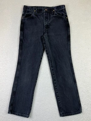 Jeans Wrangler corte cowboy 31x30 slim fit preto denim reto rodeio 936WBK - Imagem 1 de 4