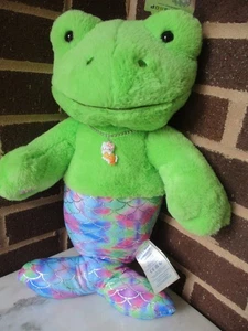 Build A Bear Green Mer-Frog 18"+ Hello Kitty Mermaid Charm Necklace - Picture 1 of 7