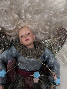 Par-Winward Woodland Navidad Vacaciones Hada Alada Pixie Elfo Azul Helado 6" - Imagen 1 de 6