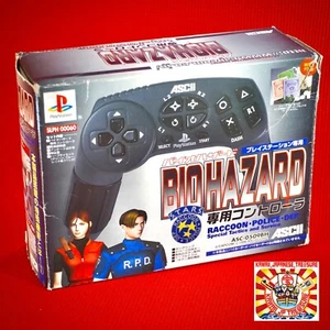 PS Controller Resident Evil Sony SLPH-00060 ASCII ASC-0509BH Biohazard w/Box JP - Picture 1 of 16