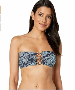 Michael Kors Cruice '19 Swimsuit Bikini Aqua Paisley 2pc set Sz XS Retail $160 - Picture 1 of 12