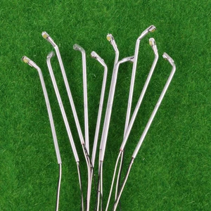 10PCS 1/400 Scale Model Trains Metal Light Poles Wired LED Lighted Street Lamps - Bild 1 von 4