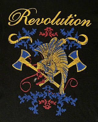 LR Scoop Men's Black Revolution Long Sleeve Thermal T-Shirt - Size XL - image 1 of 4