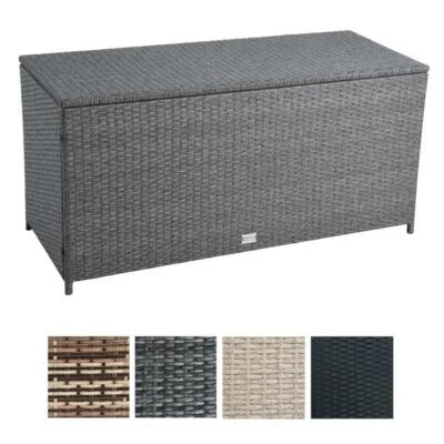 ESTEXO Polyrattan Auflagenbox Kissenbox Gartenbox Gartentruhe Aufbewahrungsbox