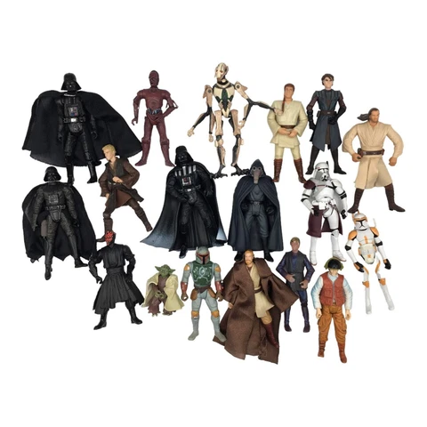Lot of 18 Star Wars Vintage Legacy Saga POTF Action Figures Hasbro Vader Cody Cover