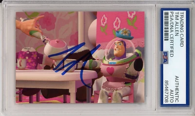 1995 DISNEY SKYBOX TOY STORY BUZZ LIGHTYEAR CARD SIGNED BY TIM ALLEN PSA DNA COA - Image 1 of 2