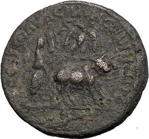 Moneta romana Traiano Decio 249AD Rhasaena Mesopotamia SACERDOTE ARARE BUOI i56371 - Foto 1 di 3