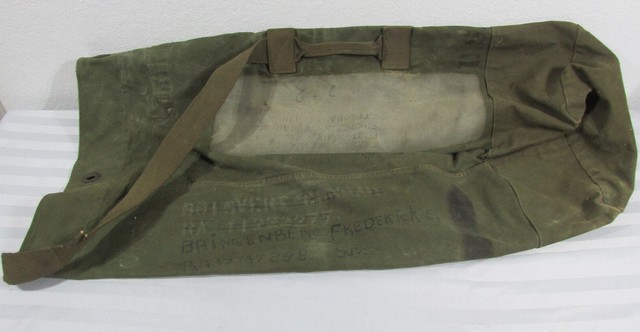 Korea 1952 Type 1 Canvas Duffel Bag, Vintage Gear