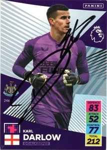 KARL DARLOW SIGNED NEWCASTLE 2021/2022 ADRENALYN XL TRADING CARD+COA - Picture 1 of 1