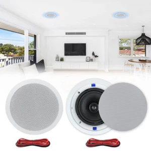 Herdio 2X6.5" 320W Ceiling Speakers WiredKitchen BathroomCeiling Stereo Speakers - Picture 1 of 15