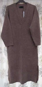 Soft sweater dress. Light brown. UK size 8- 10 V neck, long sleeve. Asos Editio - Picture 1 of 7