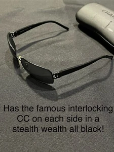 RARI OCCHIALI DA SOLE CHANEL UNISEX SPECCHIO NERO CC 4091 ITALIA OCCHIALI TUTTI AUTENTICI - Foto 1 di 24