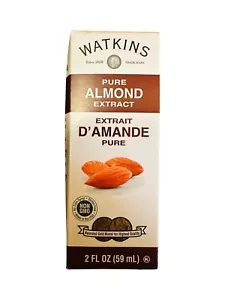 Watkins Extracto de Almendra Pura 2 Fl Oz Paquete de 1 con Barras de Almendra Receta Alta Calidad - Imagen 1 de 1