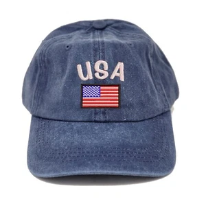 USA America flag embroidered dad hat, National flag embroidered baseball cap - Picture 1 of 4