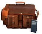 Vintage Leather Laptop Messenger Bag Shoulder Briefcase Office Study Sling Bag