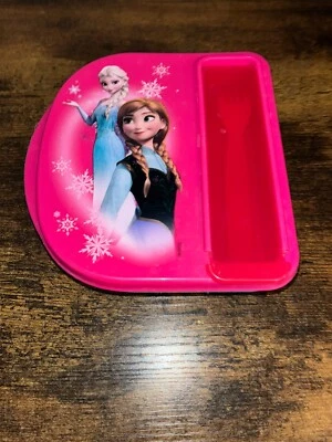 ZAK Pink Disney Frozen Lunch Snack Container Box with Plastic Fork - Image 1 of 2