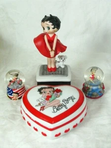Betty Boop 4 Diff. Marilyn Monroe Music Box Figure 2 Snow Globes & Trinket box - Picture 1 of 10