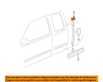 GM OEM 88-07 Blazer Cabine Acabamento Exterior-Placa de Identificação 15036132 - Imagem 1 de 2