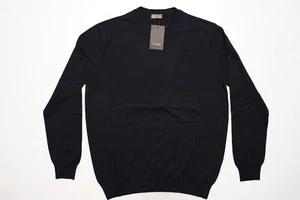 Neu mit Etikett Cruciani dunkelblauer leichter Baumwollpullover mit Rundhalsausschnitt Pullover 3XL (EU 58) - Bild 1 von 6