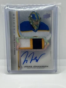 2020-21 UD Premier Jonas Johansson Rookie Patch Auto /249 - Sabres RC SP - Picture 1 of 1