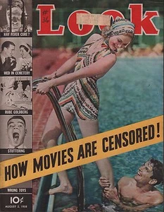 Look August 2 1938 Rude Goldberg, How Movies Are Censord w/ML 062717nonDBE - Imagen 1 de 1