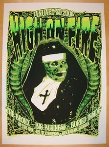 2006 High on Fire - Savannah Silkscreen Concert Poster by Richie Goodtimes - Picture 1 of 1
