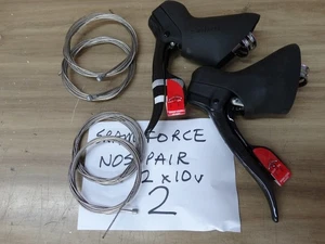 NEW + NOS SRAM FORCE Carbon 2 x 10 speed Carbon Shifters + NEW  (rim brakes) (2) - Picture 1 of 6