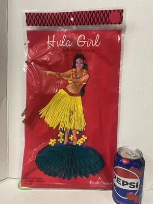 Vintage BEISTLE Hula Girl HAWAII Tiki Bar Decoration Tissue Centerpiece LARGE 14 - Image 1 of 2