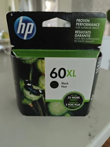 NOWY W pudełku oryginalny czarny wkład atramentowy HP 60XL wygasł 08/2017 Darmowa wysyłka - Zdjęcie 1 z 7